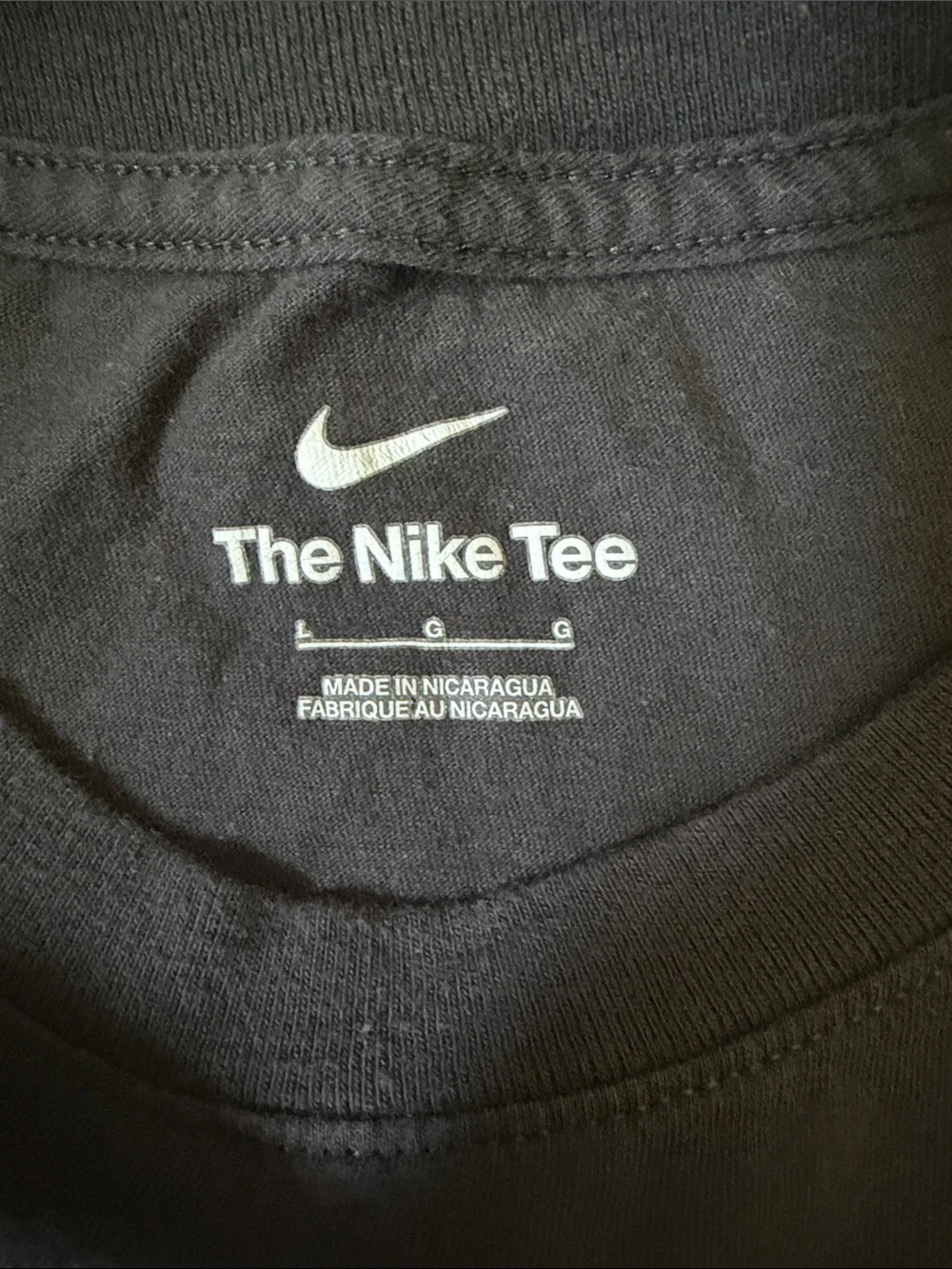 Nike Black Tee with Bright Cartoon Panel
